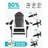 3-Piece Folding Adirondack Chair Set in HDPE with Built-In Cup Holders for Outdoor Use-1279947243