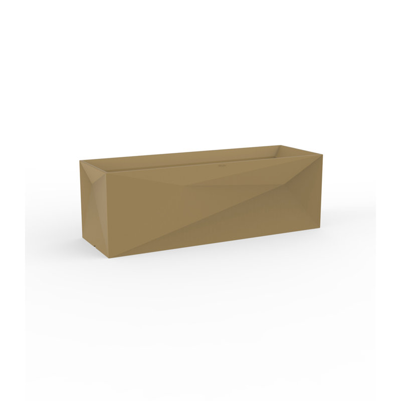 Faz Jardiniere Resin Pot Planter, 15.75" H x 48.5" W x 15.75" D, White