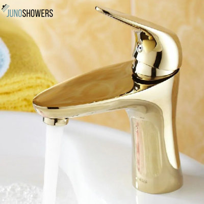 Robinet de lavabo cascade à poignée simple avec cartouche en céramique bronze huilé