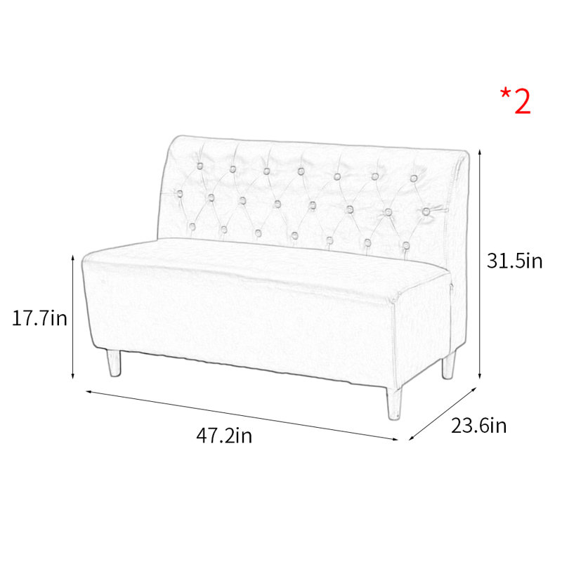 Banc rembourré en similicuir, Vert