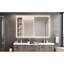 Miroir de salle de bain à DEL 60 po x 40 po, imperméable et sécuritaire, 3 réglages de couleur, cadre en aluminium, bouton intelligent, salle de bain murale