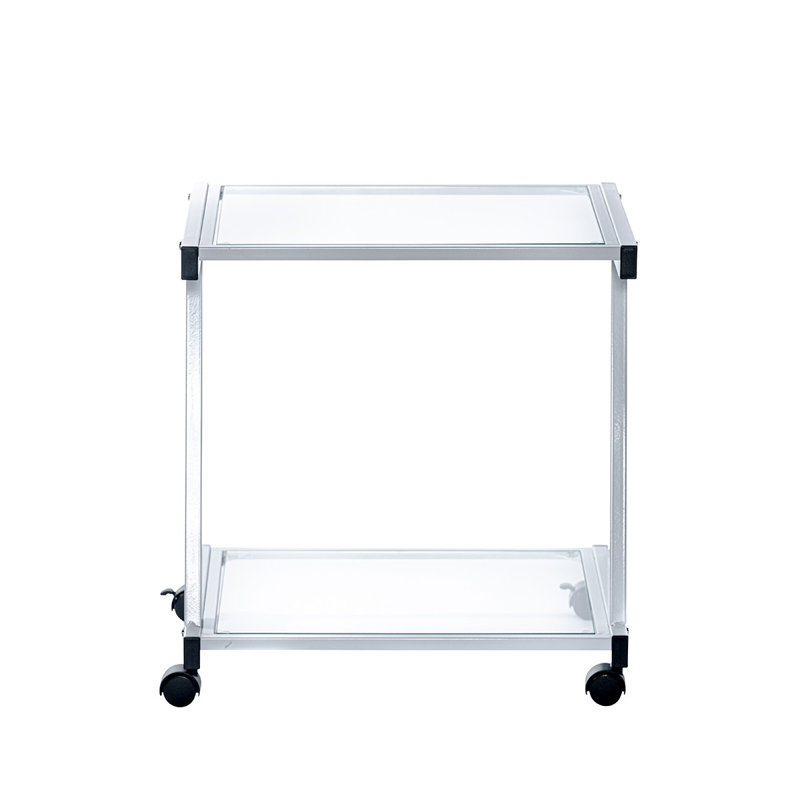 Chariot-bar Glenmore, Blanc, Verre transparent
