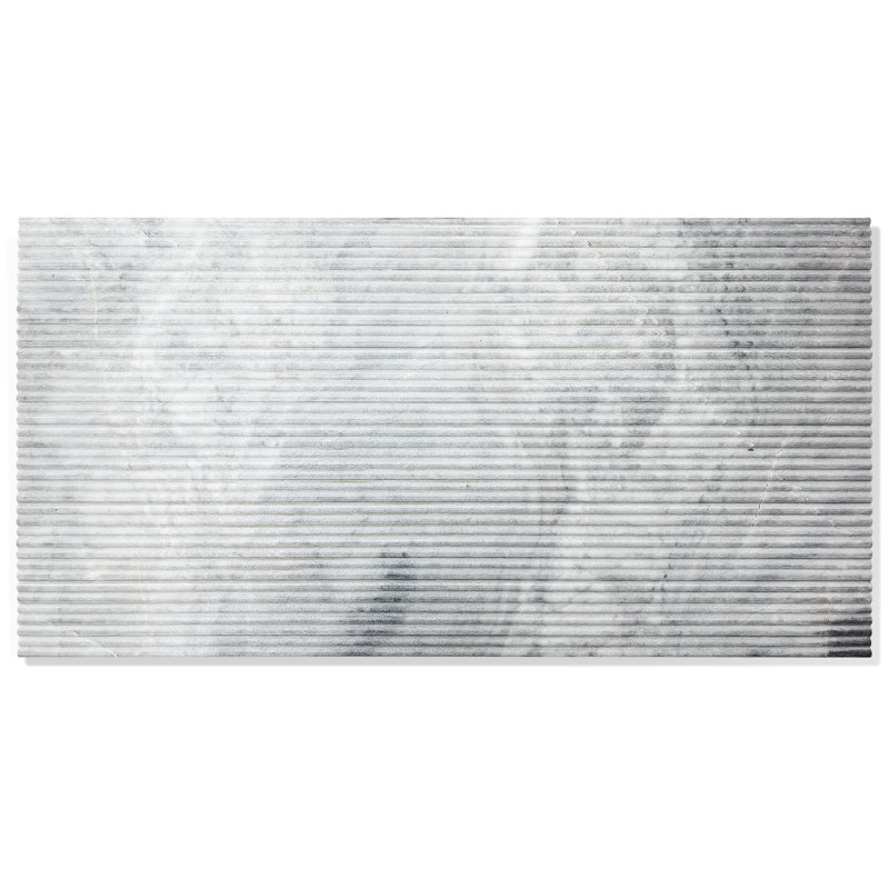 Carreau de mur gris en marbre 12 * 24, cannelé 3D, texturé Ol, carrelage en pierre naturelle 12 x 24, pierre, court de tennis fini, apparence luxueuse