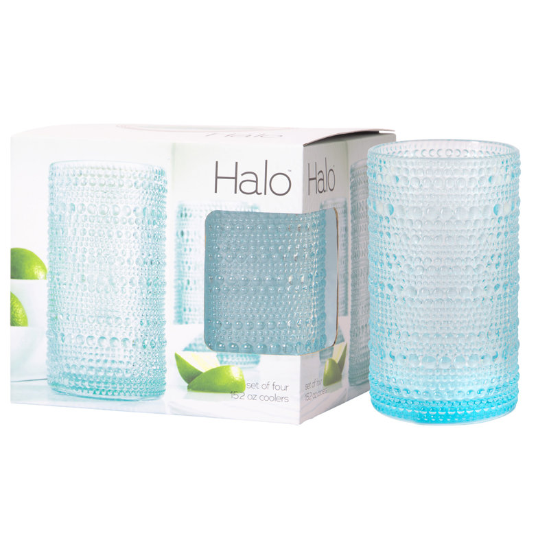 Ensemble de quatre Halo Highball 15 oz, Bleu