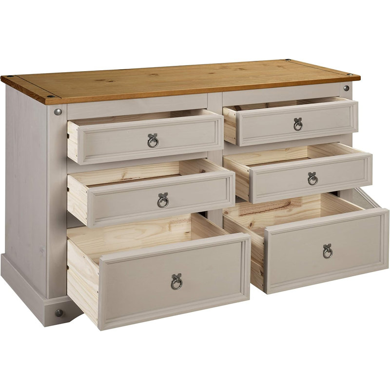 Lockhaven Solid Wood 132cm W 6 - Drawer Chest of Drawers