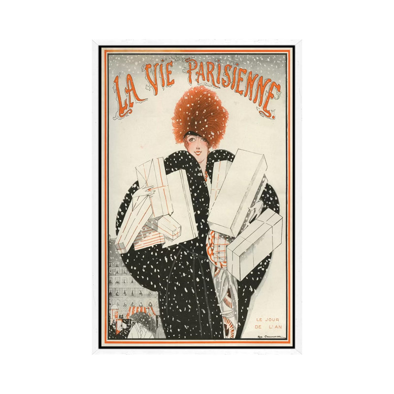 1921 La Vie Parisienne Magazine Cover 1 Piece Wall Art on Canvas, 66.04 cm H x 45.72 cm W, White Framed