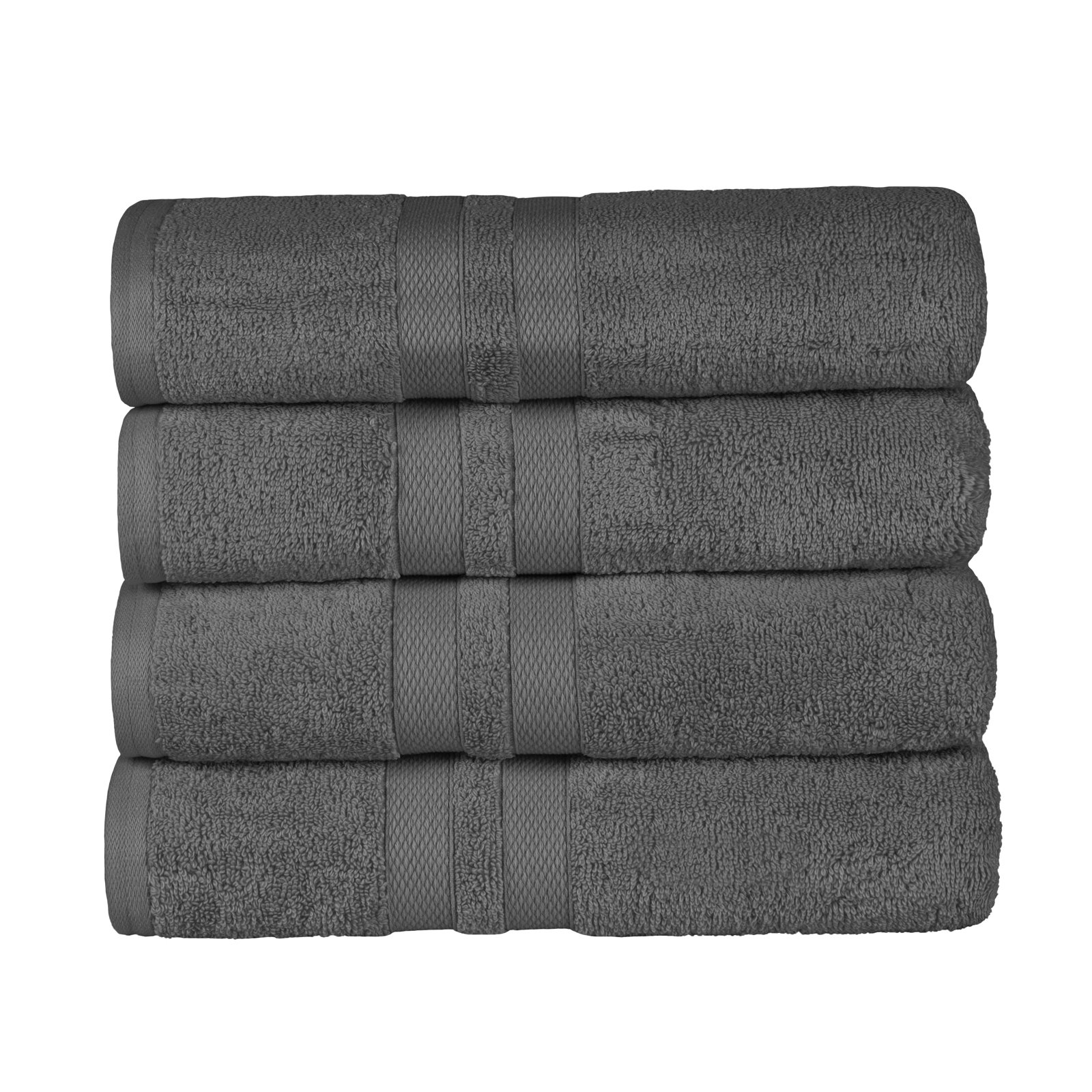 Winthrop Cotton Quick-Drying Solid Bath Towel Set, Charcoal
