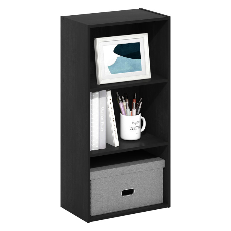 Aliesha Open Shelf Bookcase, 79.8cm H x 39.5cm W x 23.7cm D, Blackwood