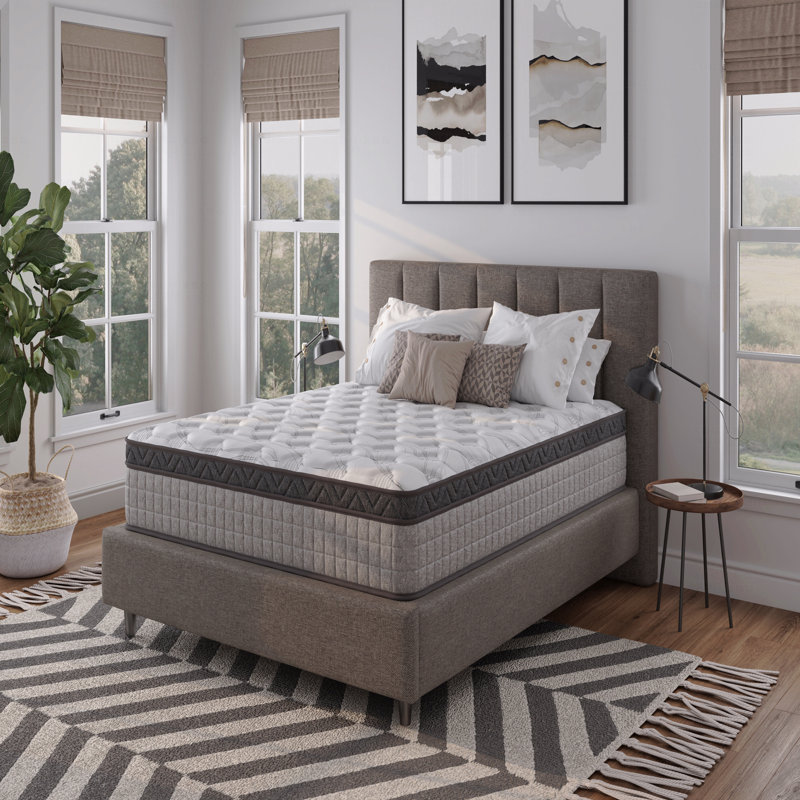 Matelas en mousse viscoélastique hybride et rafraîchissante 10 po à ressorts hybrides et isolant de mouvement, Grand lit
