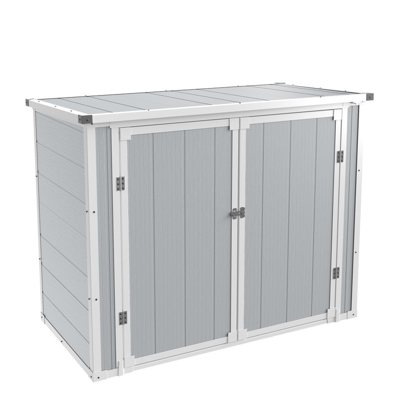 4.5 Ft X 2.3 Ft Outdoor Horizontal Storage Shed, Light Gray