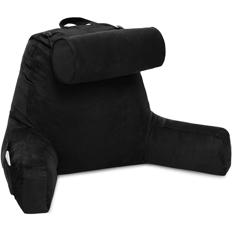 Bed Rest Pillow Cover & Insert, Stable Black