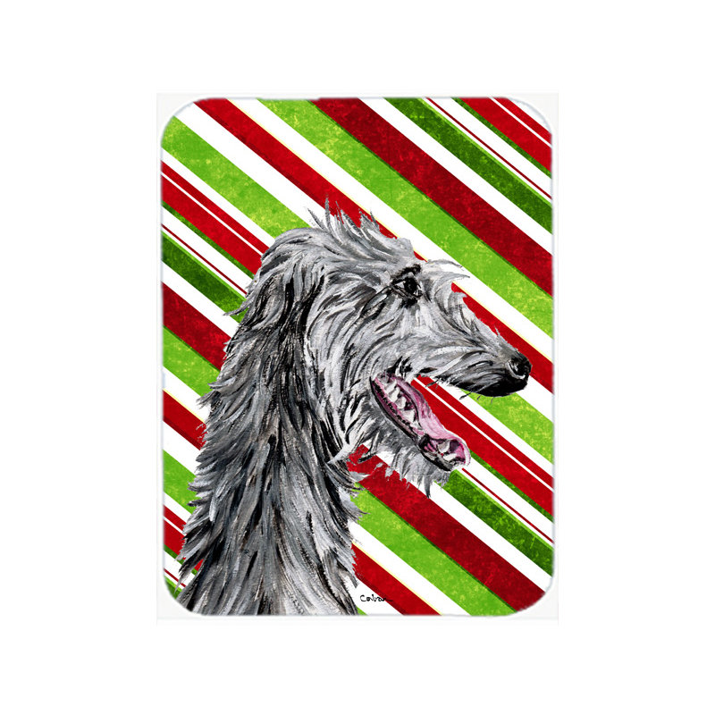Planche à découper en verre de noël deerhound