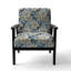 Chaise à accoudoirs rembourrée bohémienne et éclectique Misty