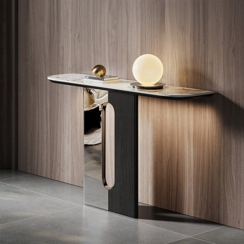 Console en pierre frittée de style italien, H 33,4 po x l 55 po x P 13,7 po