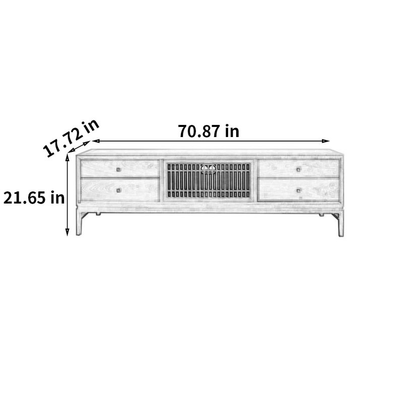 Multi-functional drawer TV audio-visual cabinet