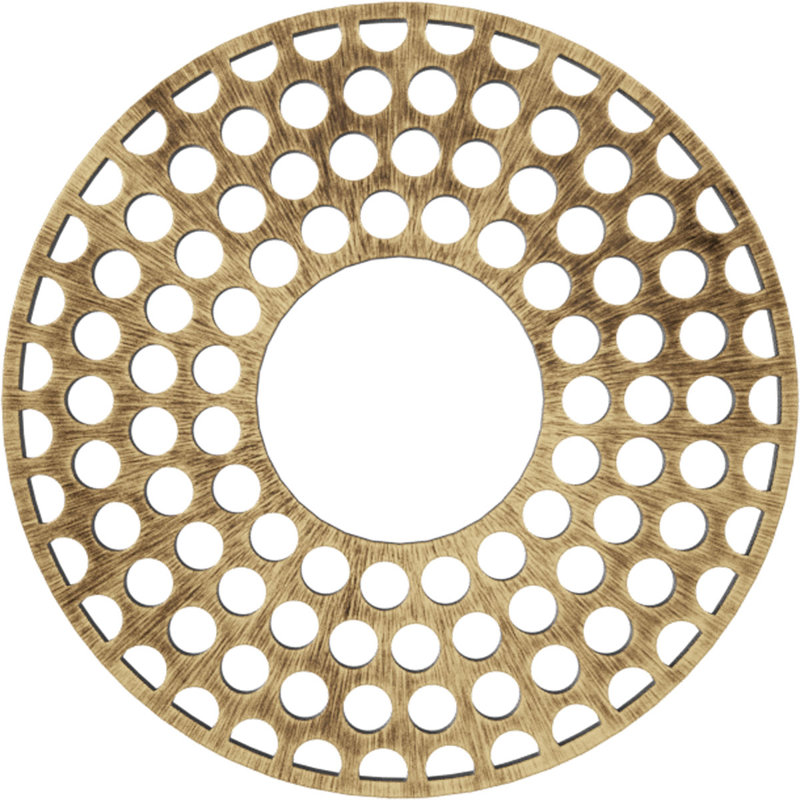 Médaillon de plafond en PVC de qualité architecturale Fink, H 38 po x l 38 po x P 1 po, Laiton antique