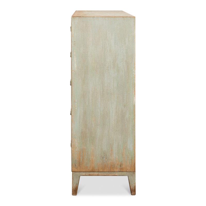 Sage Green Transitional 10-Drawer Dresser