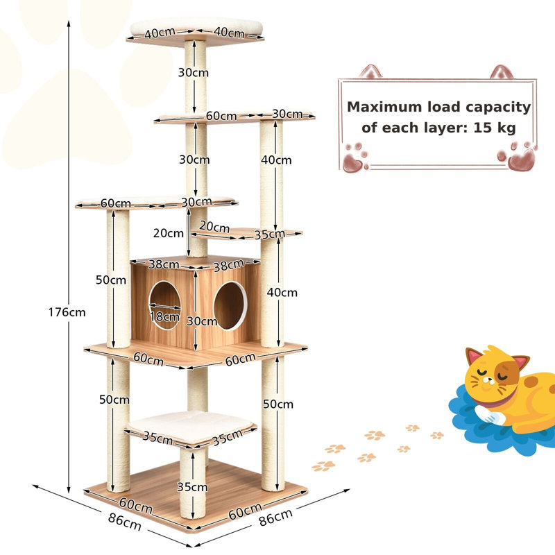 179cm H Cat Tree