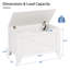 Ensemble de 2 bancs de rangement en bois blanc avec couvercle - Banc à chaussures multifonctionnel, coffre à couvertures et coffre à jouets pour l'entrée, la chambre à coucher ou le salon-1883247366-1942872960