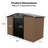 Decksplore 10 ft. W x 4.5 ft. D Outdoor Storage Shed with Lockable Metal Garden Tool Shed