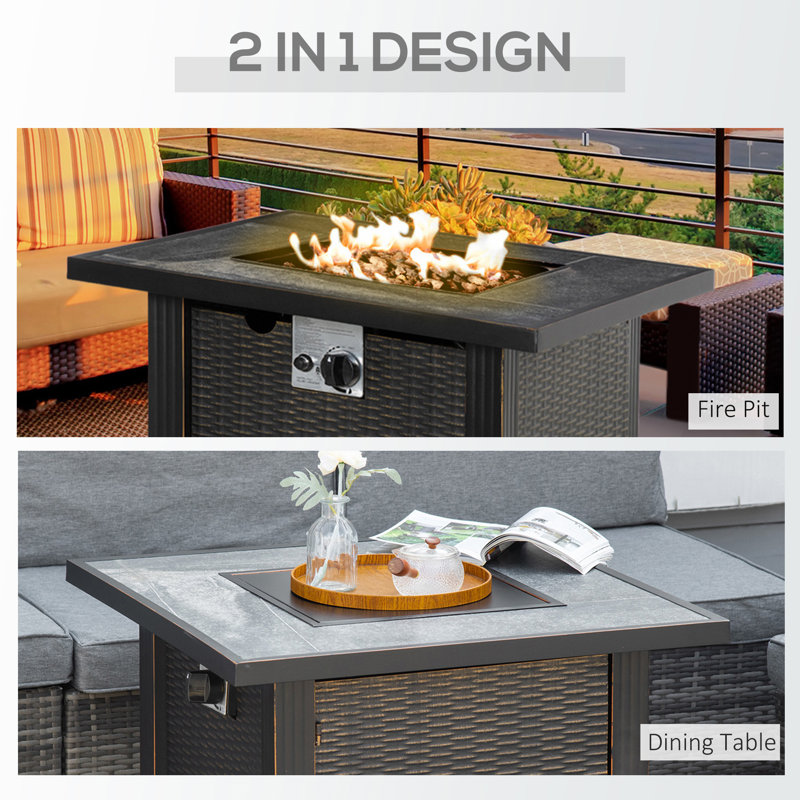 Propane Outdoor Fire Pit Table - Thumbnail 3