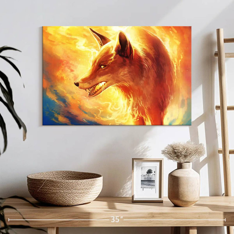 Brampt Fire Fox, 16" H x 24" W