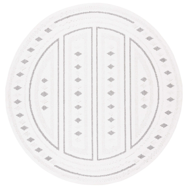 Lotus Performance Geometric Rug, Round 6'7"