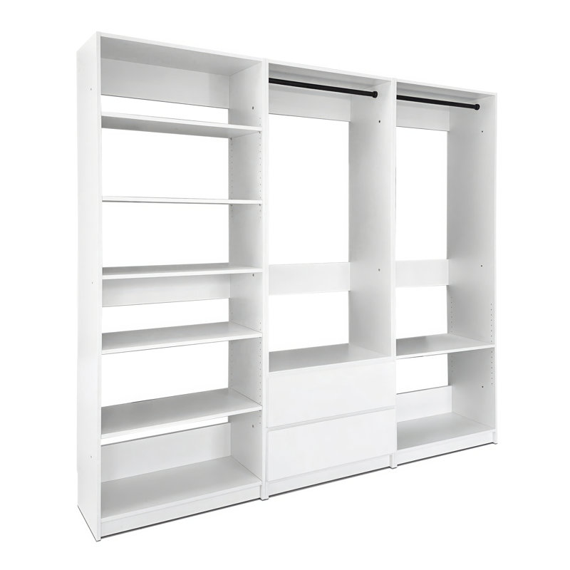 Prosper White Freestanding Walk In Wood Closet System