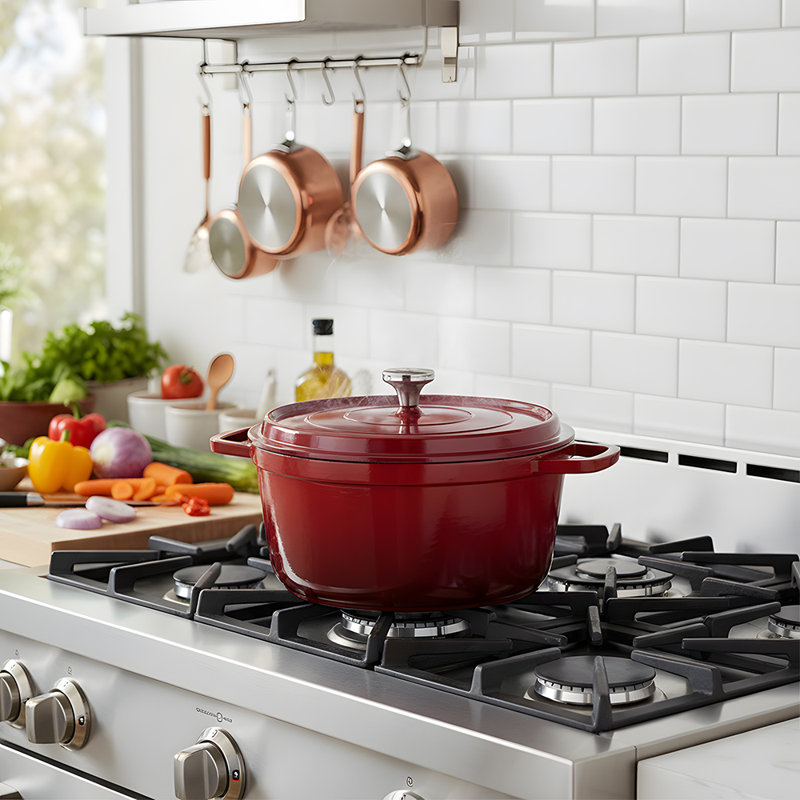 Living And Home 4.75L Pot Set, Red