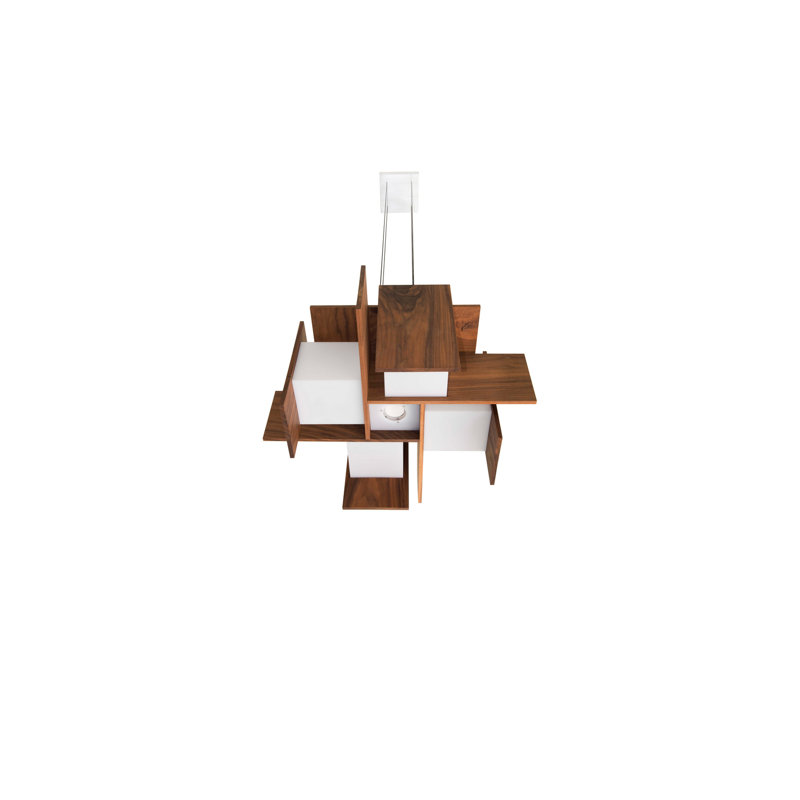 Muto 5 - Light LED Pendant, Walnut, 3500K (Cool)