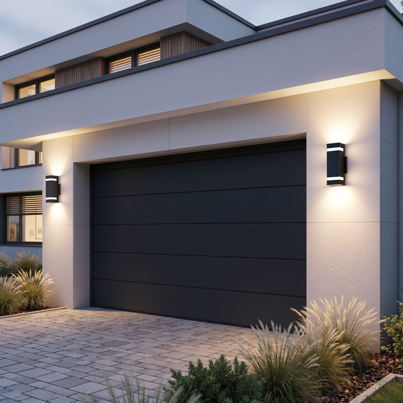 11.8" Black Outdoor Wall Light