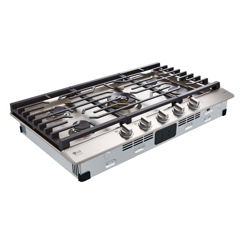 36" Natural Gas Cooktop with 5 Burners, Stainless Steel