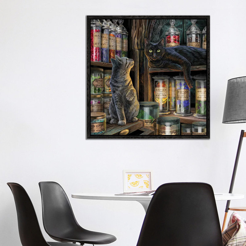 Magical Emporium by Lisa Parker - Print on Canvas, 93.98 cm H x 93.98 cm W, Black Framed Canvas