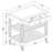 Altenburg 36" Wide Solid Wood Kitchen Cart with Drawer and Storage Shelves-878463063