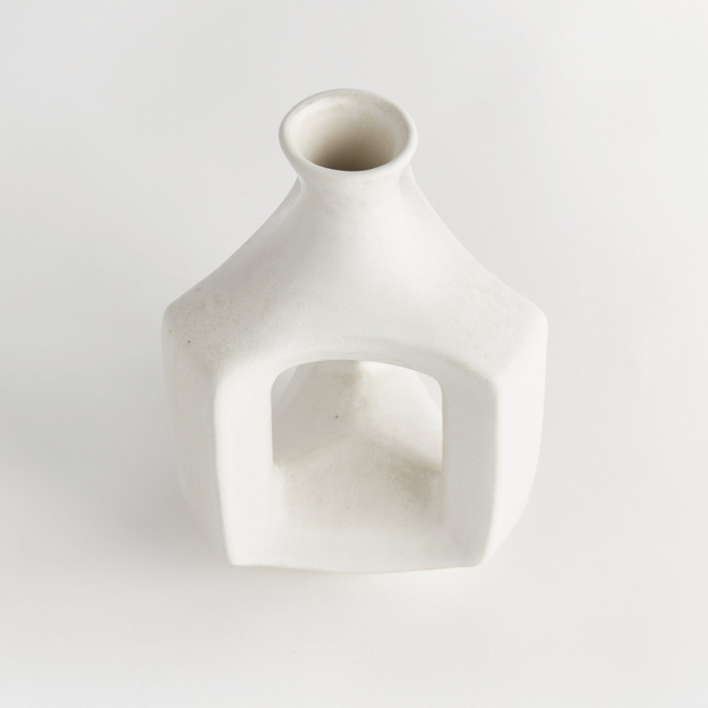 Sonya Handmade Clay Table Vase, 8.25" H x 5.25" W x 5" D