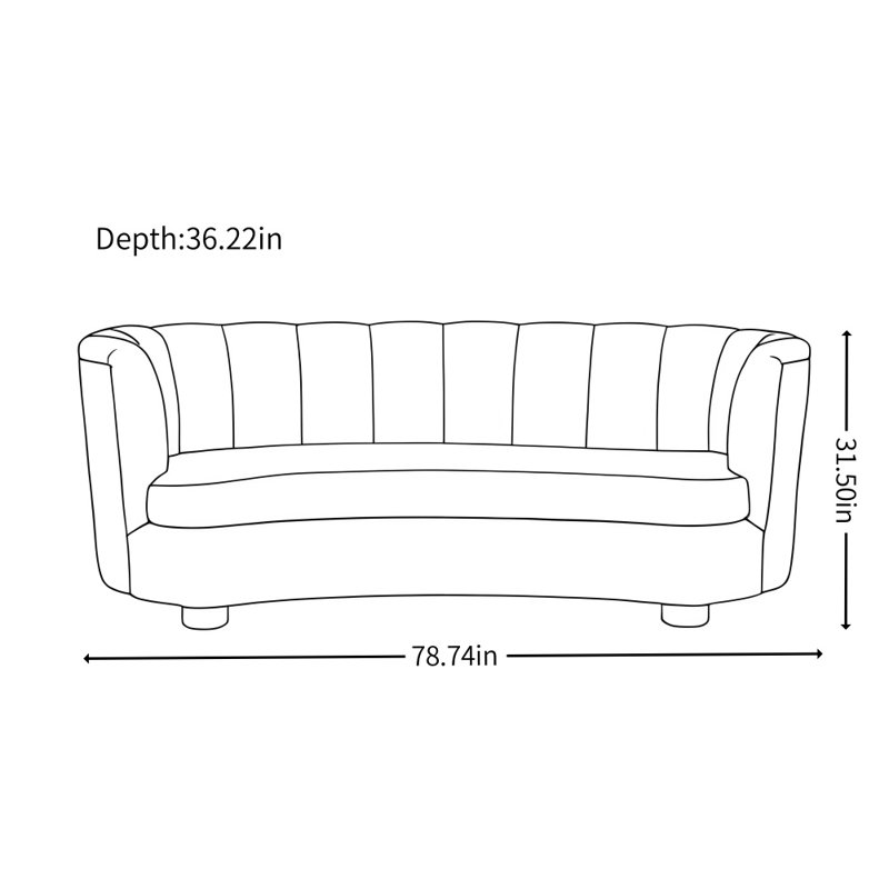 American Retro Blue Sofa