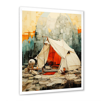 " Minimalism Camping Travel Collage "