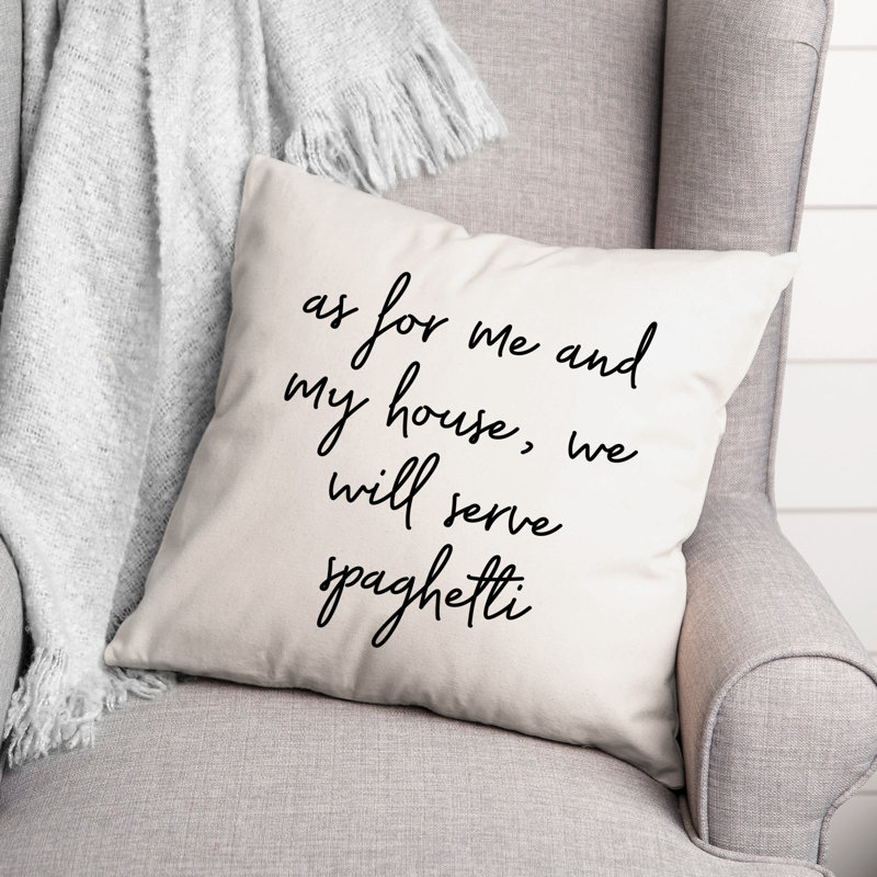 Black And White Typography Collection Throw Pillow