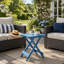 Table d'extérieur pliante carrée pour patio en bois massif