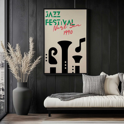 Jazz Festival 1990, reproduction d'art sur toile encadrée