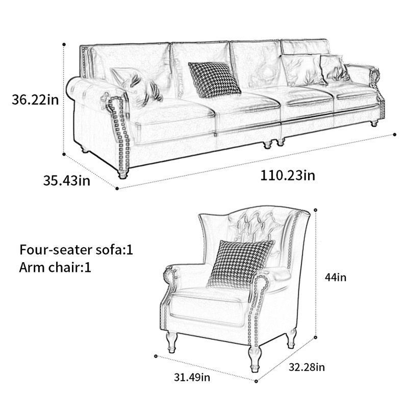 Retro American style sofa