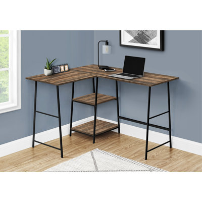 Bureau d'ordinateur, bureau personnel, coin, tablettes de rangement, L 48 po