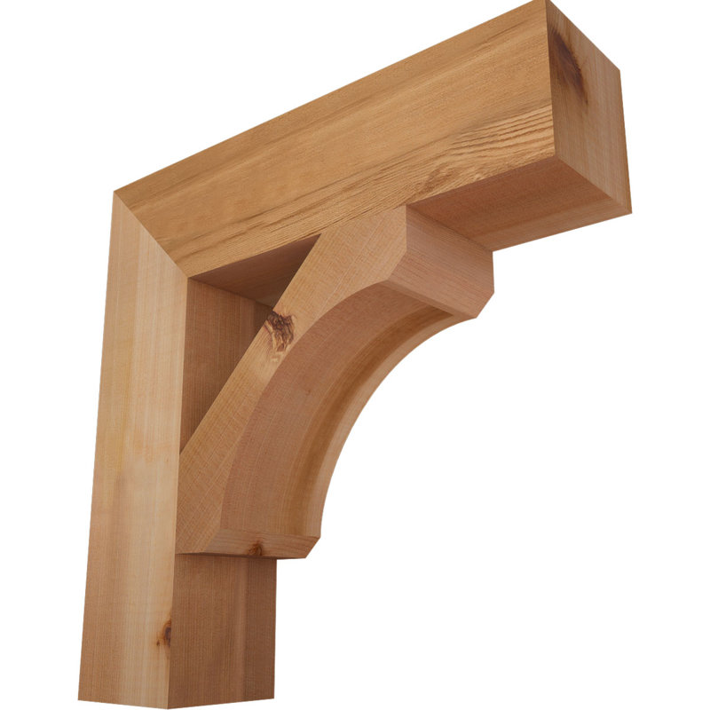 Support en blocs de cèdre rouge occidental l 3 1/2 po x P 16 po x H 16 po, H 16 po x l 3,5 po x P 16 po, Lisse, Cèdre rouge