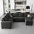 Shavera Velvet L Shaped Sectional Sofa Bed Sleeper Couch With Storage Ottoman-100585105