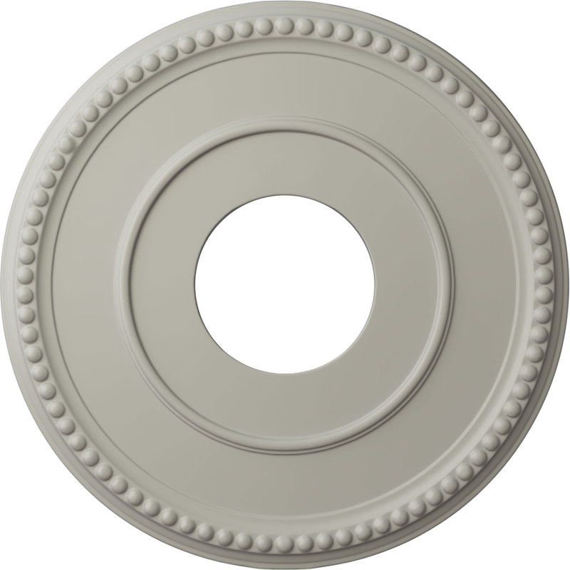 Médaillon de plafond en acanthe Endurathane Legacy, DO 12 3/4 po x P 7/8 po (convient aux auvents jusqu'à 3 1/2 po), fini cuivre peint à la main