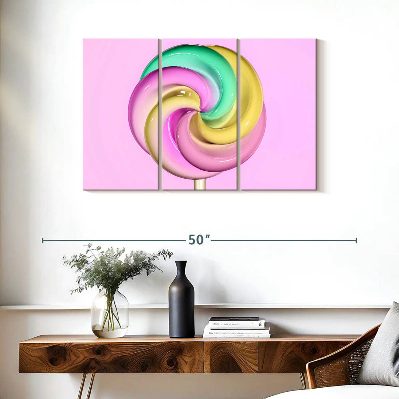 Sucette pastel, H 24 po x l 38 po