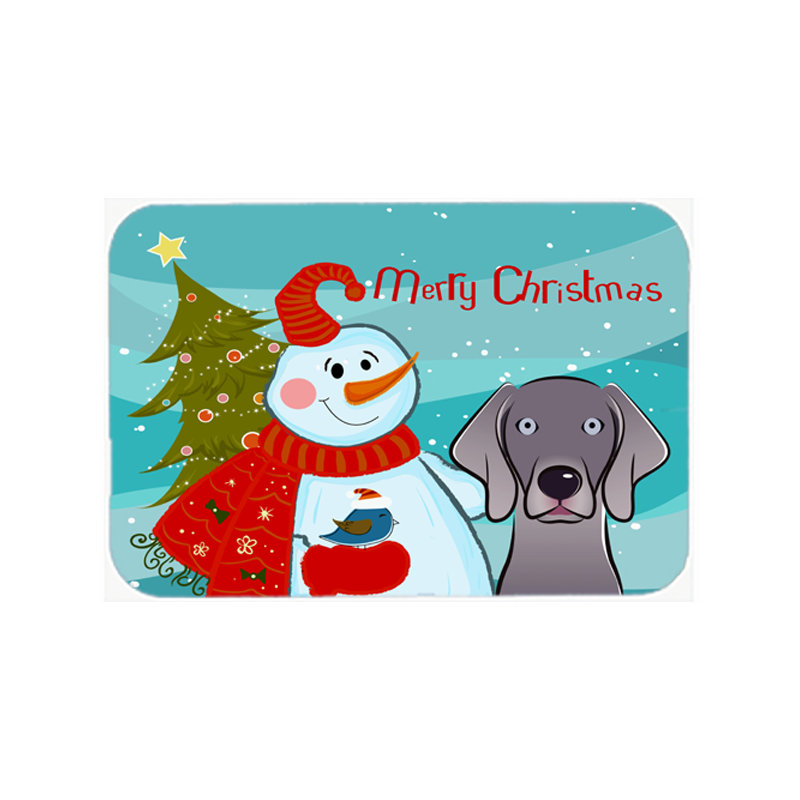 Caroline's Treasures Snowman Buddies with Weimaraner Glass Cutting Board
