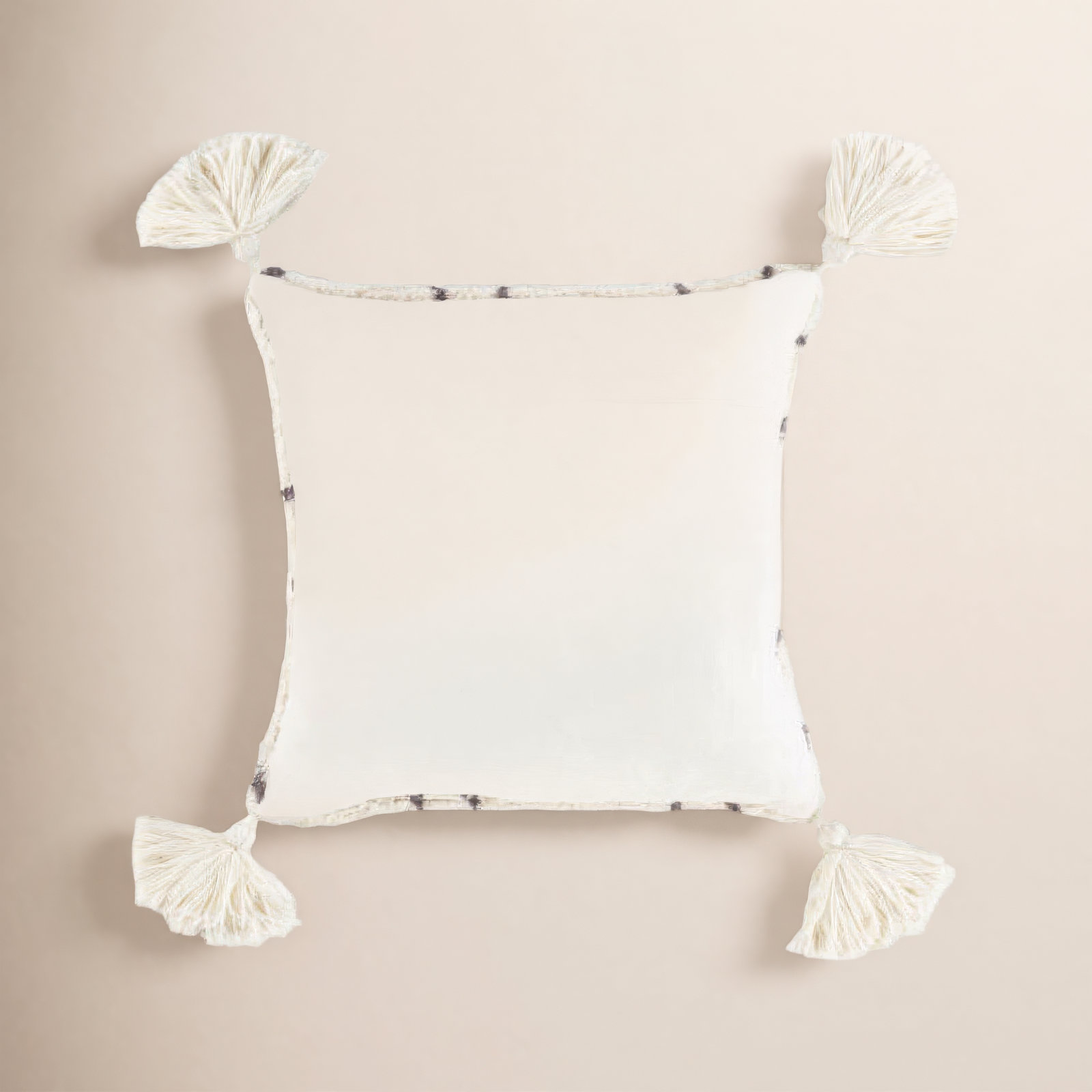 Saveria Tassels Throw Pillow, Poly Fill, 22" x 22"
