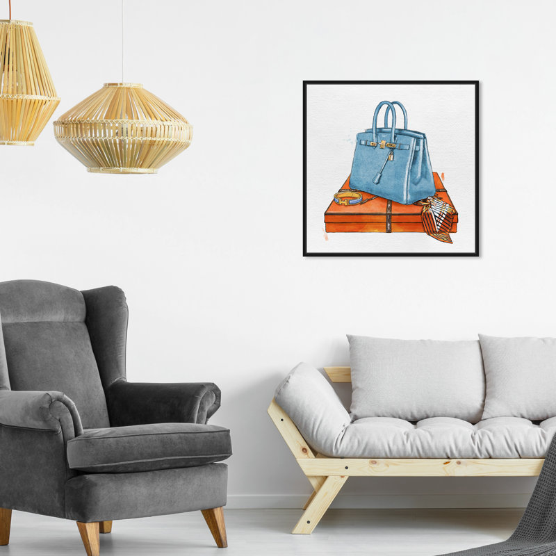 «My Bag Collection III Fashion and Glam», reproduction sur toile, H 20 po x l 20 po, Cadre noir