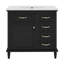 Meuble-lavabo 36 po avec comptoir en céramique, tiroirs rabattables, tablette réglable-852847468